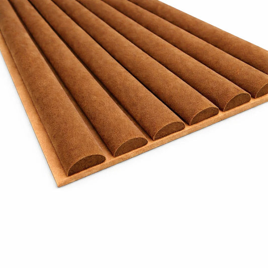 Akoestische panelen 280 x 60cm - Suede - Cognac