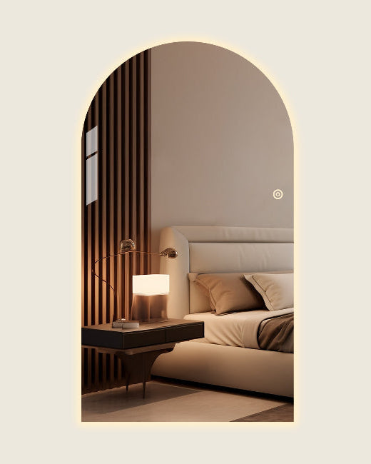 Boogspiegel Lys met LED-verlichting – Frameless - 180x100cm