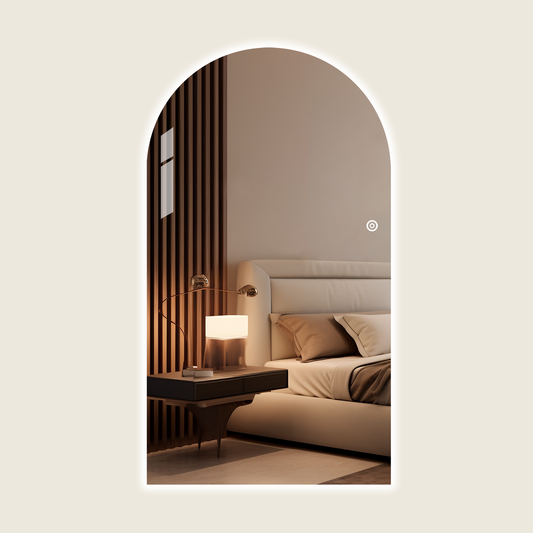 Boogspiegel met LED-verlichting – Frameless - 180x100cm