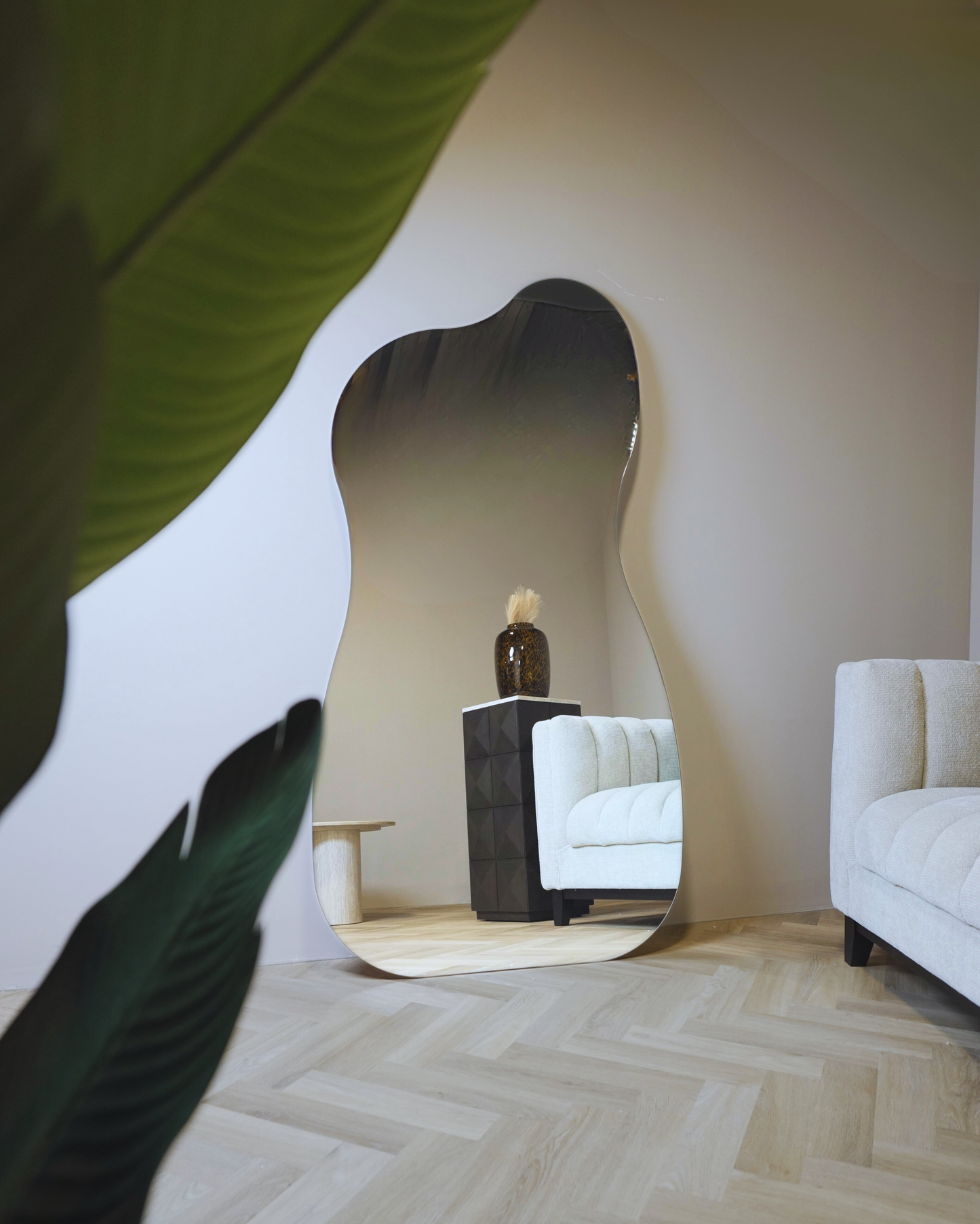 Organische Luxe Lys Spiegel met LED-verlichting – Uniek en Modern Design - 180x100cm