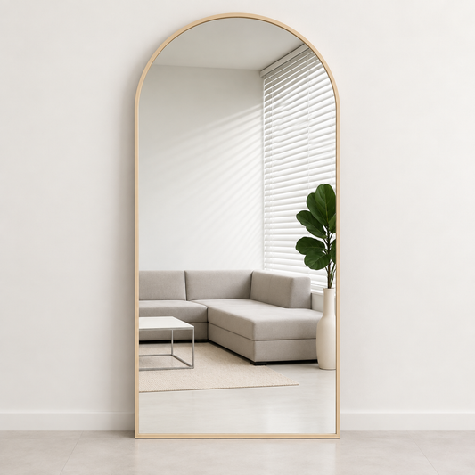 Boogspiegel Lys - 180x100cm - Staand & hangsysteem - Japandi Beige