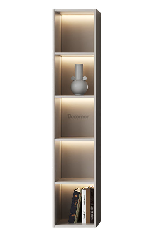 Chic Elegante Vakkenkast met LED Verlichting - 200x40x40cm - Japandi Beige