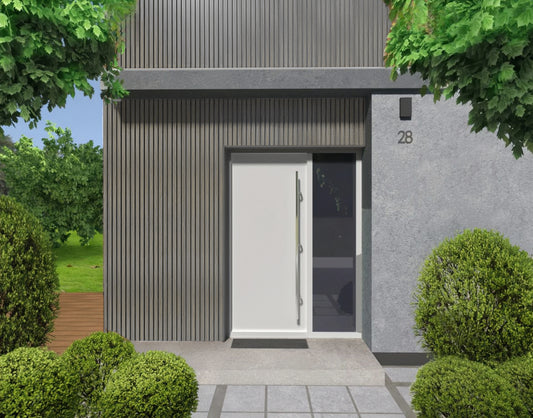 Composiet Gevelbekleding - Lattenwand Wandpanelen - 3D nerf - 290 x 22 cm - Grijs eiken