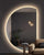 Halve Maan Spiegel Lys - eendelig - LED-Verlichting - 180 x 100cm