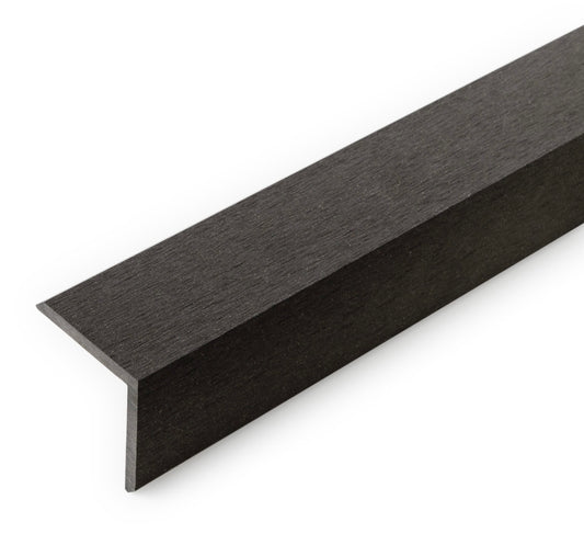 Afwerkprofiel Buitenhoek Buitenpaneel - Gevelbekleding Composiet 3D - Zwart eiken - 290cm