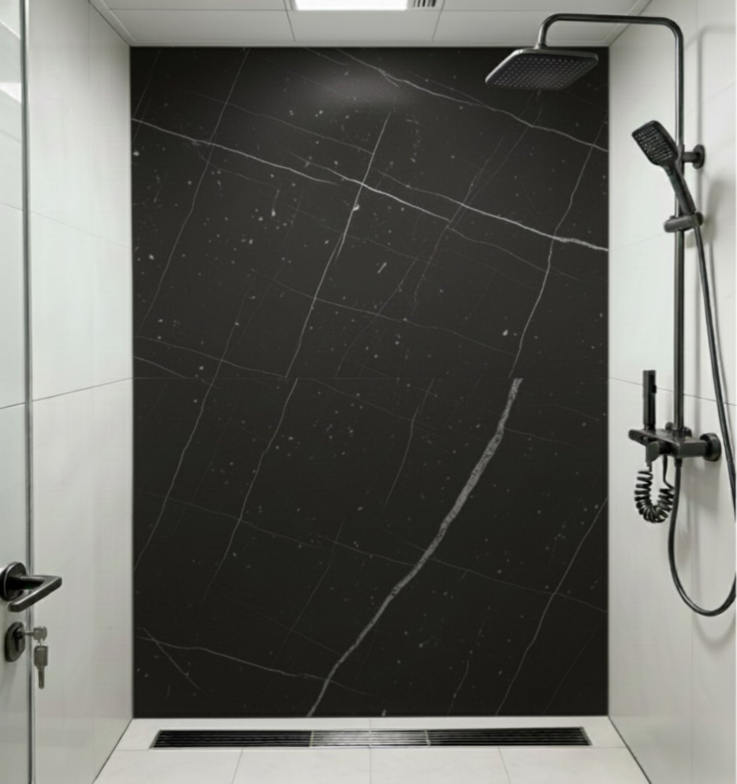 Marmeren wandpaneel plaat - Marmo Nero - 280 x 122 x 0.5cm