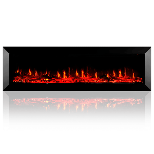 Modern steel 152cm – sfeerhaard – Zwart