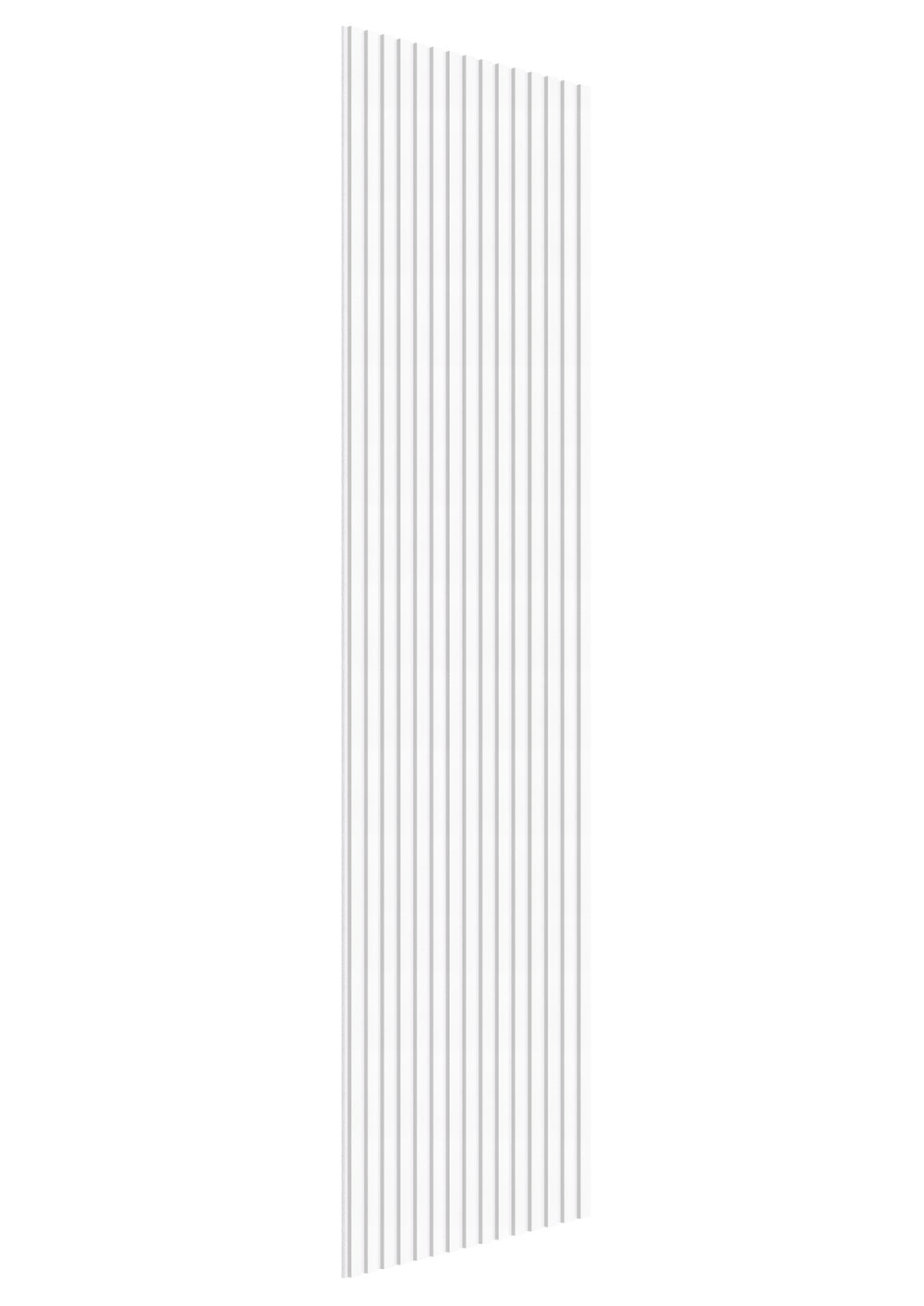 Akoestische wandpanelen - 280 x 60 x 2.2 cm - Wit Eiken met wit vilt - Lattenwand - Akupanel - 3 zijdig houtfineer