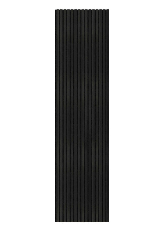 Akoestische wandpanelen - 280 x 60 cm - Zwart Eiken - Lattenwand - Akupanel