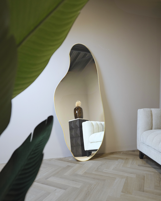 Organische Spiegel – Ovaal - Goud/brons - 180x80cm