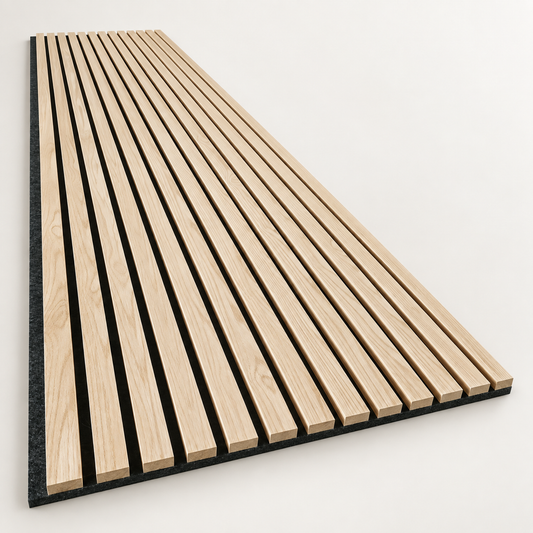 Akoestische wandpanelen - 280 x 60 x 2.2 cm - Rustiek Naturel Eiken - Lattenwand - Akupanel