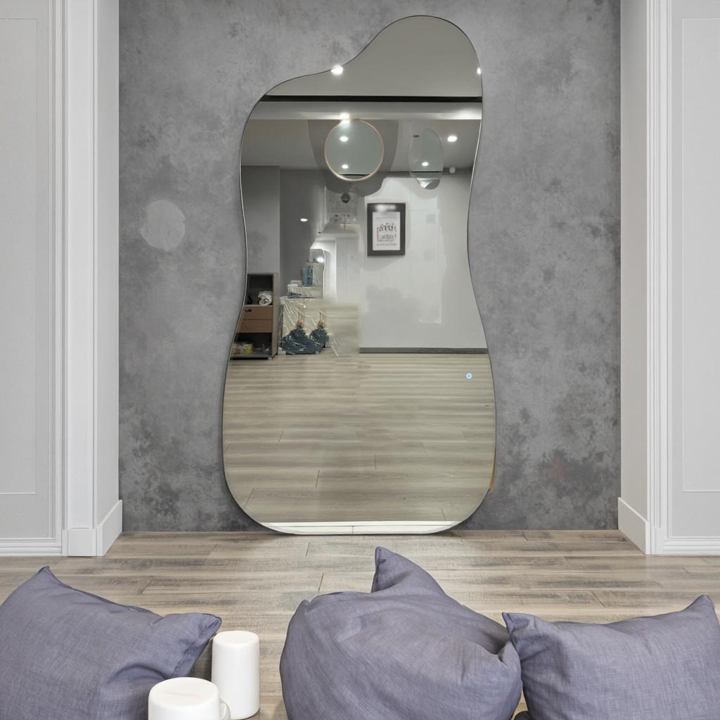 Organische Luxe Lys Spiegel met LED-verlichting – Uniek en Modern Design - 180x100cm