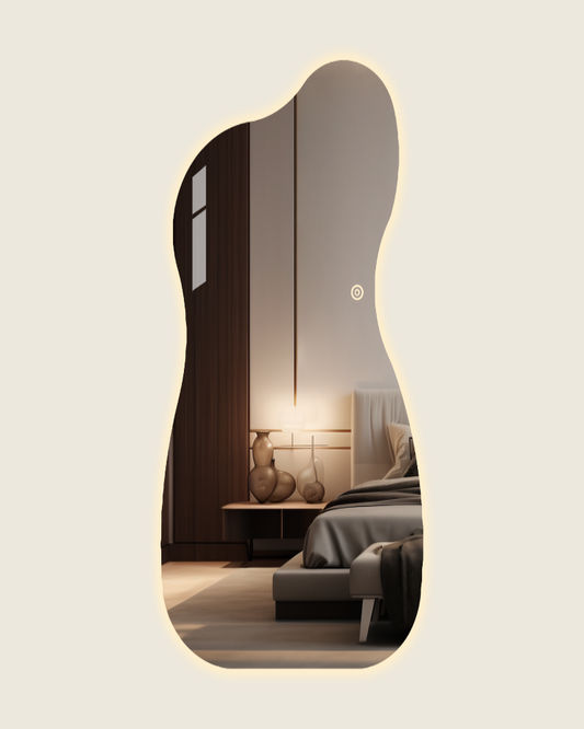 Organische Luxe Spiegel met LED-verlichting – Uniek en Modern Design - 180x100cm