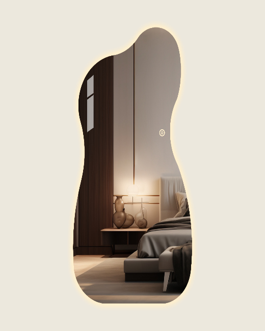 Organische Luxe Lys Spiegel met LED verlichting – Uniek en Modern Design - 180x100cm
