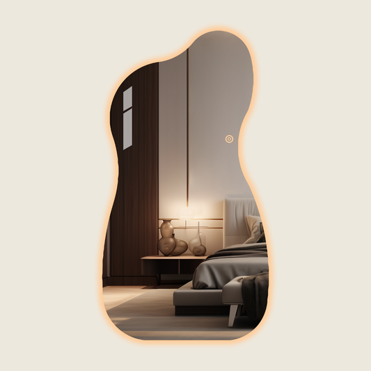Organische Luxe Spiegel met LED-verlichting – Uniek en Modern Design - 180x100cm