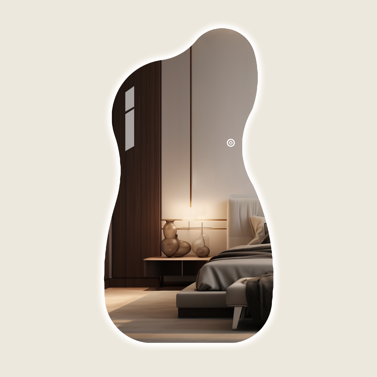 Organische Luxe Lys Spiegel met LED verlichting – Uniek en Modern Design - 180x100cm