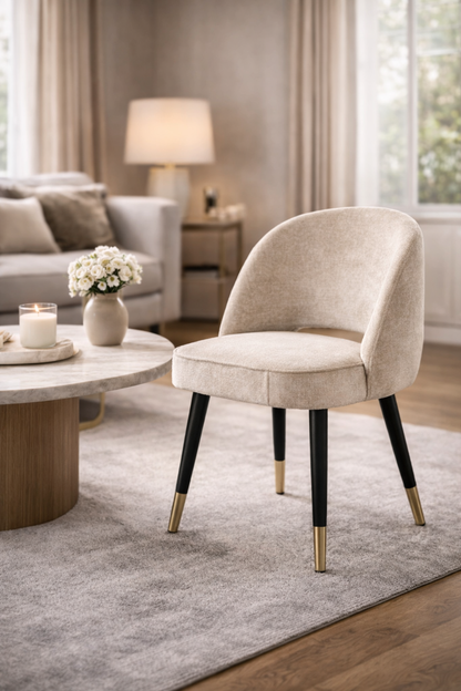 Richard Eetkamerstoel - Beige Chenille