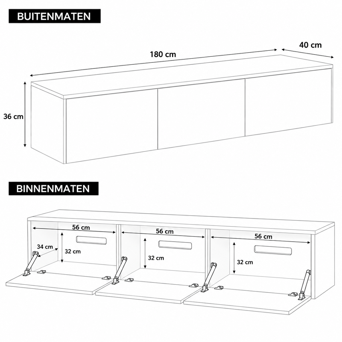 Chic TV Meubel 180cm – Japandi Beige