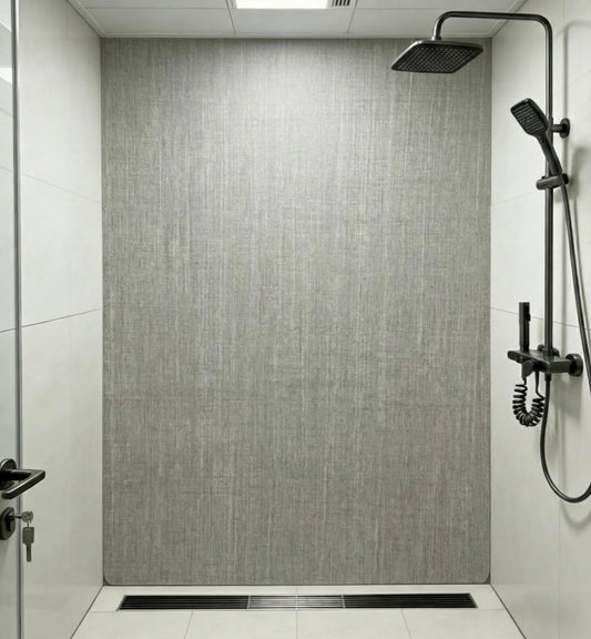 Linnen Japandi Wandpaneel - Natuurlijke Textuur - 280 x 122cm - Taupe