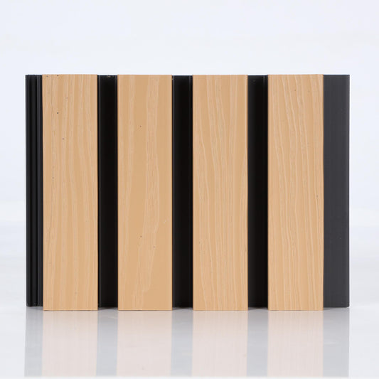 Composiet Gevelbekleding - Lattenwand Wandpanelen - 3D nerf - 290 x 22 cm - Naturel eiken