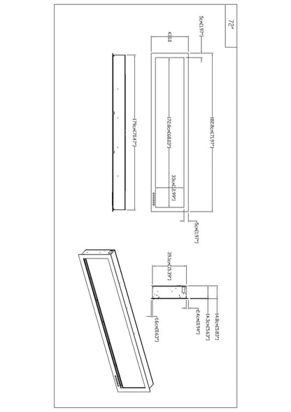Evoke 183cm - slimline sfeerhaard - Zwart