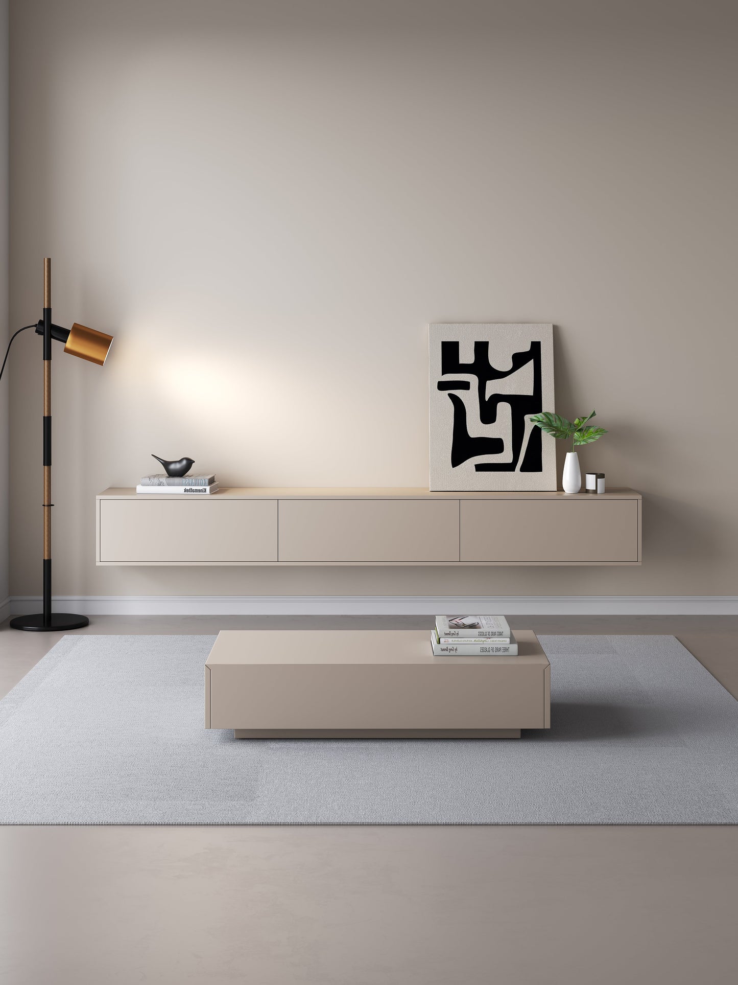 Chic TV meubel 240cm - japandi beige