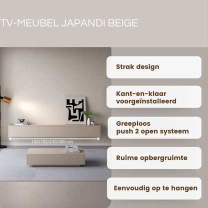 Chic TV Meubel 240cm – Japandi Beige