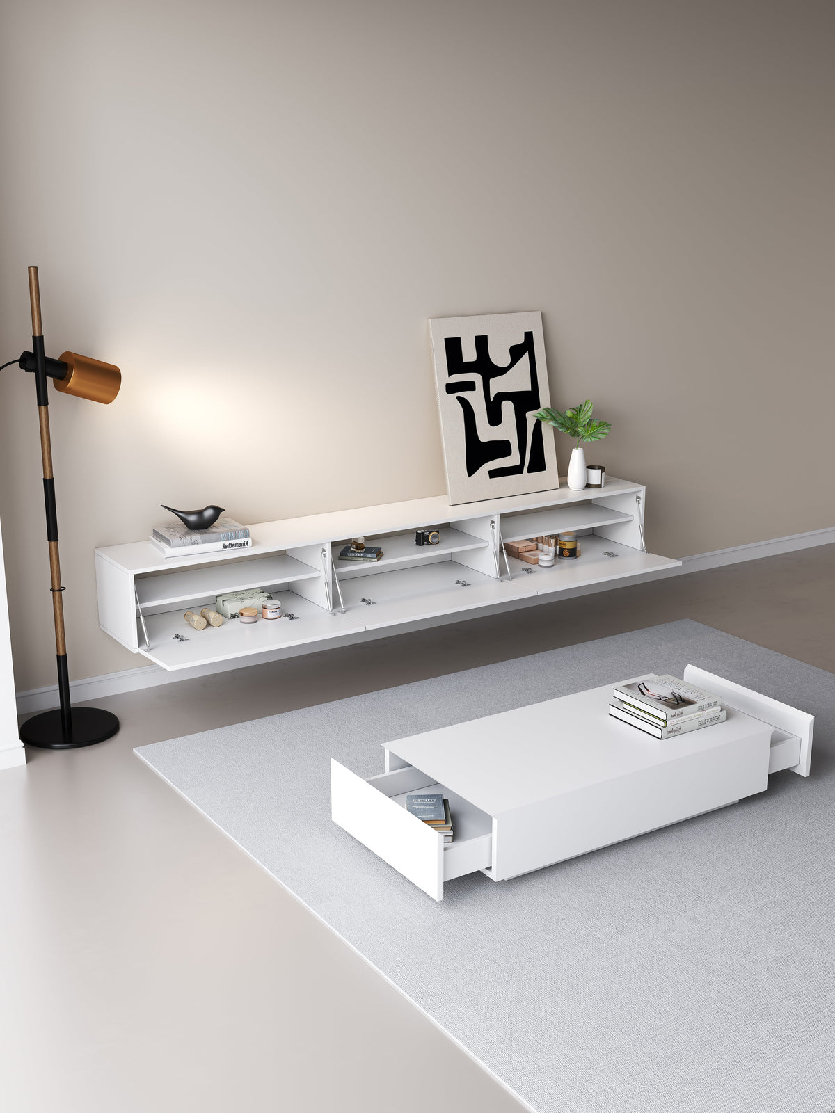 Chic TV Meubel 180cm – Pure White – Wit