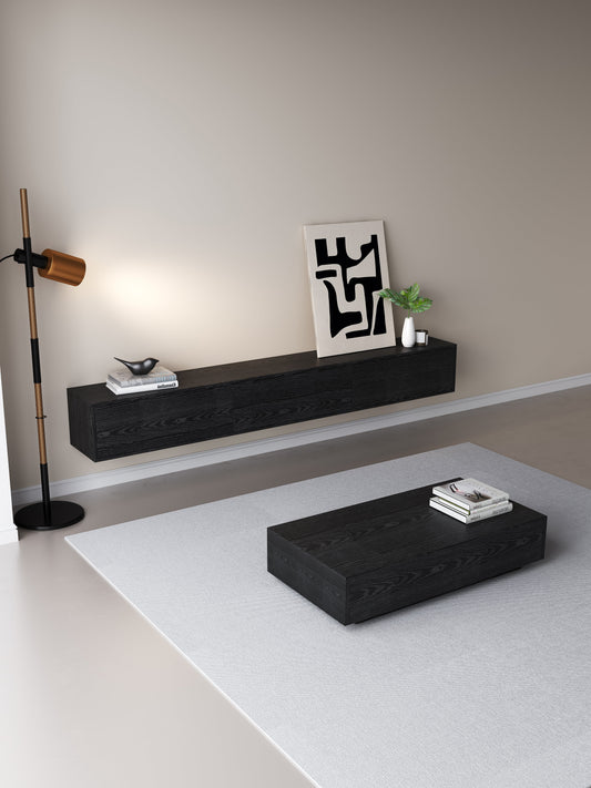 Chic TV meubel 240cm - zwart eiken