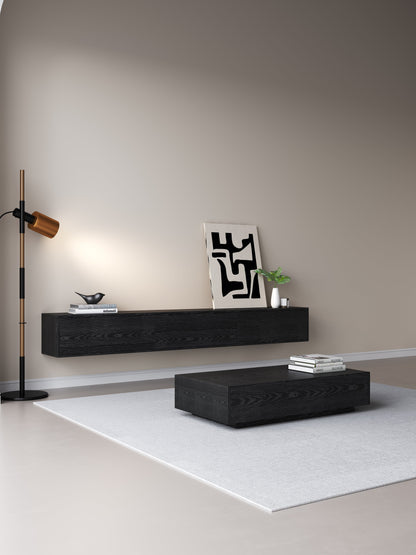 Chic TV Meubel 240cm – Zwart Eiken – Black Ash