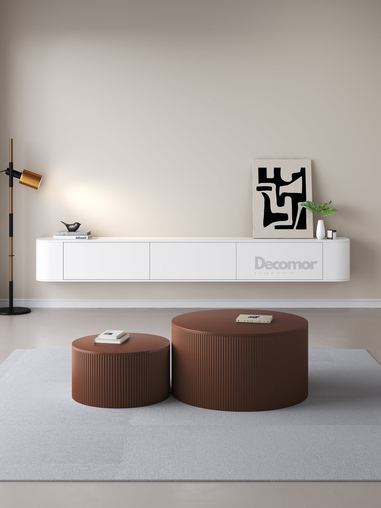 Chic TV meubel Rond - 272cm - Wit