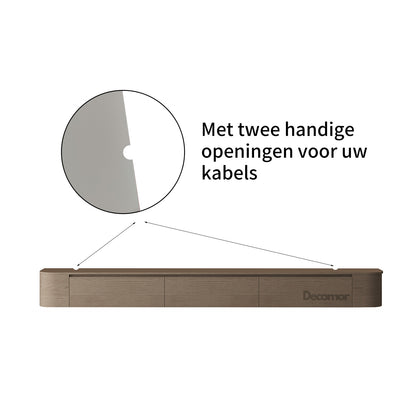 Chic Curve Ronde TV Meubel 240cm - Zwevend – Walnoot eiken