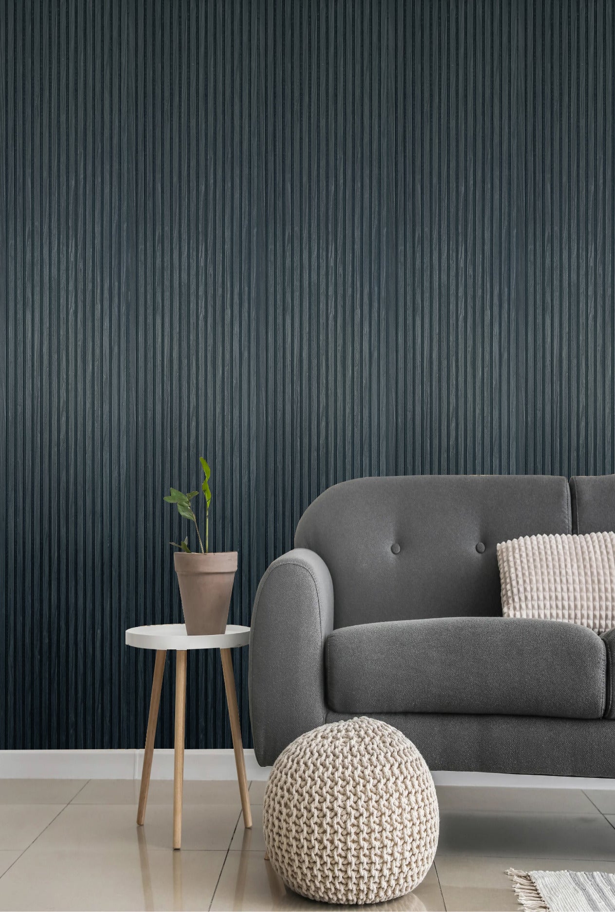 Akoestische wandpanelen - 280 x 60 x 2.2 cm - Zwart Eiken - Lattenwand - Akupanel - 3 zijdig houtfineer