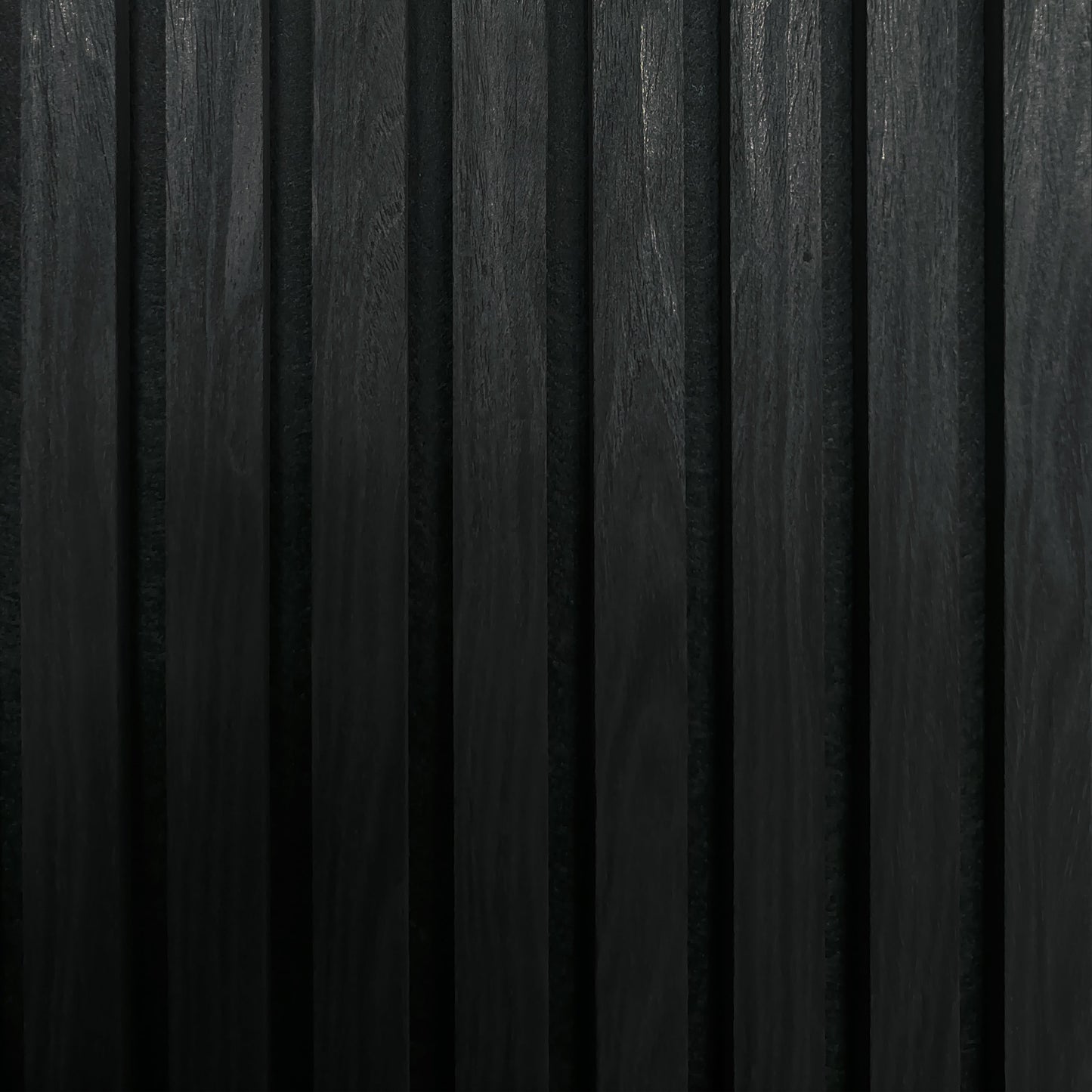 Akoestische wandpanelen - 280 x 60 x 2.2 cm - Zwart Eiken - Lattenwand - Akupanel - 3 zijdig houtfineer