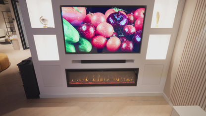 Chic TV Meubel met elektrische Sfeerhaard – 180cm – Japandi Beige